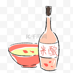 米酒醪糟图片_日式饮品米酒