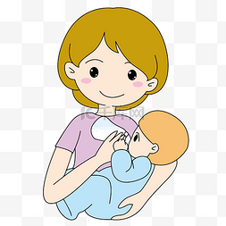 可爱的妈妈图片_母婴素材给婴儿喂奶的妈妈