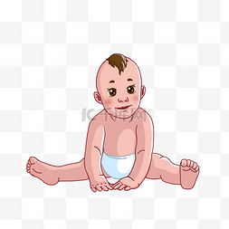 母婴玩具卡通图片_矢量卡通可爱喝奶婴儿母婴