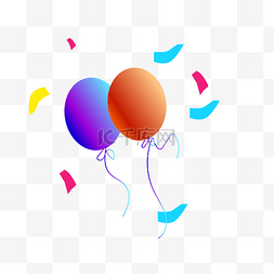 漂浮物节日图片_多彩气球漂浮物节日