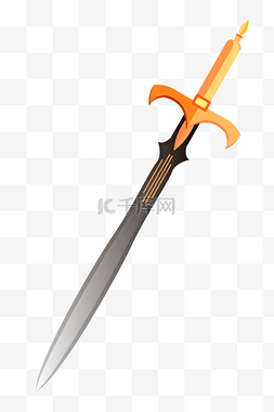 柄图片_橙色剑柄长剑