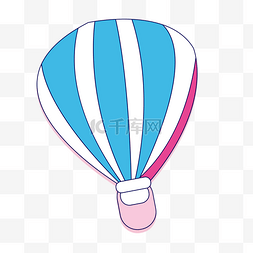 双色热气球图片_双色卡通热气球