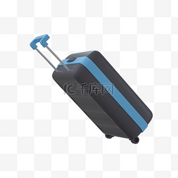 旅行元素图片_C4D商务拉杆手提箱模型