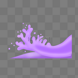倒出的紫色飞溅液体