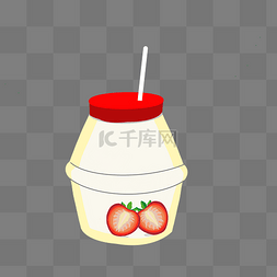 草莓味酸奶饮品