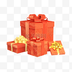 圣诞元素礼品盒图片_AI矢量圣诞礼盒组合