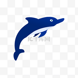 蓝色海洋海豚