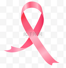 丝带乳腺癌图片_仿真粉红丝带