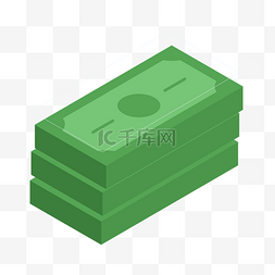 绿色纸币元素