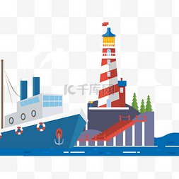 船停泊在港口图片_停在港口的货轮