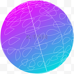 科技紫色线条图片_海报科技线条球体