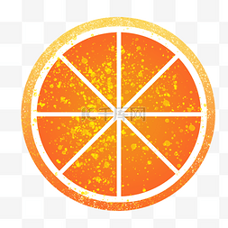 矢量图橘红色的橙子