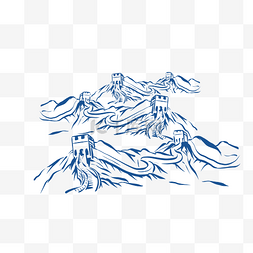 中粮长城logo图片_手绘风长城版画风景