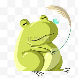 绿色动物青蛙插画