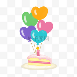 芭比生日蛋糕图片_气球蛋糕素材