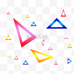 三角形图片_漂浮元素