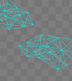 抽象几何科技感图片_简约蓝色抽象科技感纹路