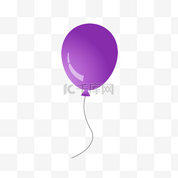动画片图片_紫色生日派对气球