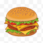 美食食物汉堡插画