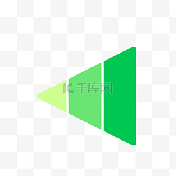 绿色三角形图标免抠图
