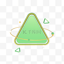 绿色背景几何图片_电商装饰几何三角形海报背景板