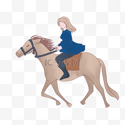 骑马奔跑女孩