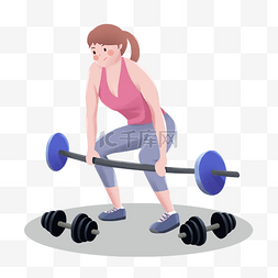 运动健身健身房锻炼女士素材