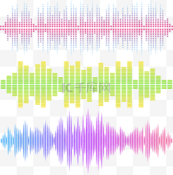 彩色音乐元素图片_酒吧音乐声波