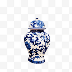 法式花瓶图片_青花瓷坛子中国风景德镇