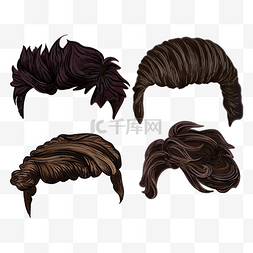 男士发型男士发型图片_手绘多种发型