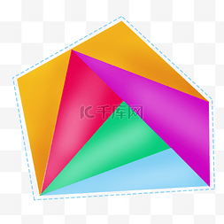彩色色块不规则图形几何图形