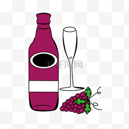 紫色葡萄酒图片_svg美味的香槟葡萄酒