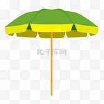 夏季元素太阳伞遮阳伞海边度假大伞免抠png