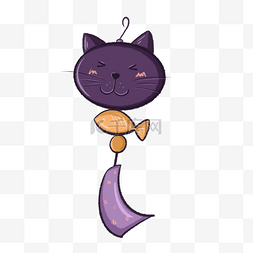 鱼图片_小猫咪紫色风铃