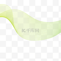 不规则线波浪图片_波浪线条绿色渐变