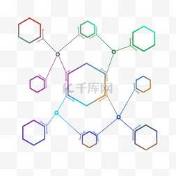 炫彩时尚音乐海报图片_六边形和分子结构