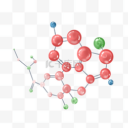创意化学分子式插画