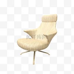 旋转的椅子图片_立体白色纹理C4D转椅装饰