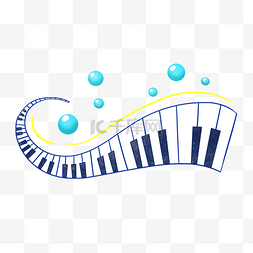 弹奏钢琴音乐插画