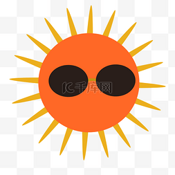 墨镜太阳简单卡通