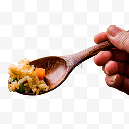 炒米饭图片_美食勺子上的炒饭