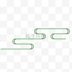 绿色的中式线条