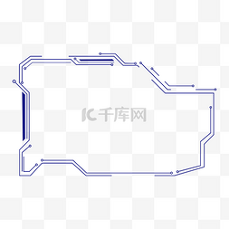 矢量蓝色科技线框