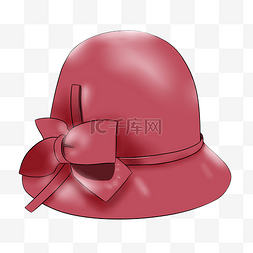 红色装饰帽子插画
