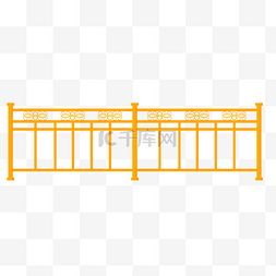 黄色花纹栅栏