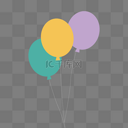彩色漂浮气球图片_彩色创意圆弧气球元素