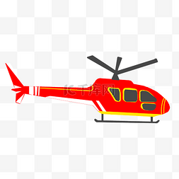 红色直升飞机图片_红色直升飞机插画
