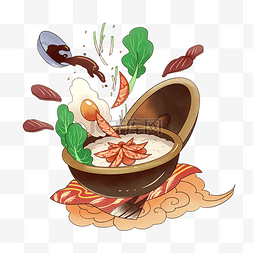 煲仔饭logo图片_国潮美食煲仔饭