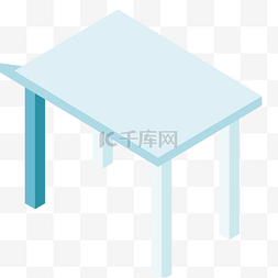 医院用的蓝色桌子