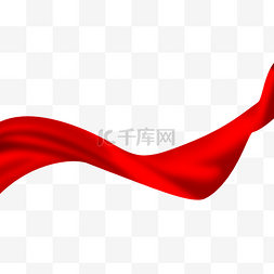 红色丝绸图片_红色七一八一建党节建军节丝绸彩